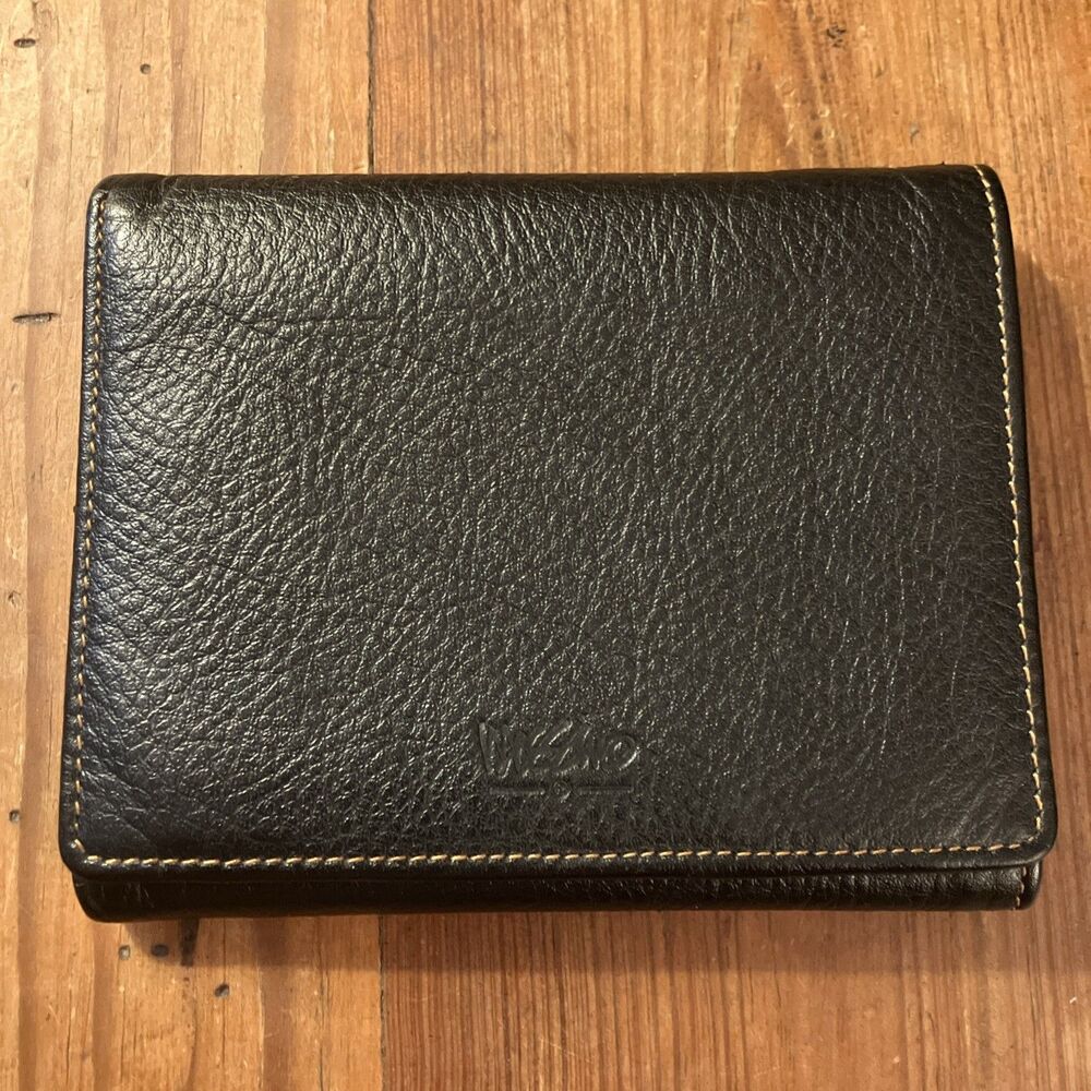 Mossimo Genuine Embossed Leather Trifold Wallet Vintage Brown